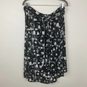 b. belle, Black, gray and white skirt.